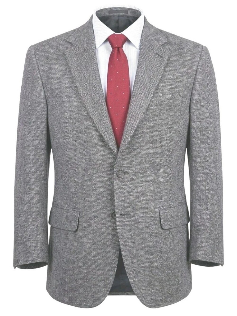 Jos A Bank 40 Gray Herringbone Wool Cashmere Blazer Lanificio Campore Sport Coat